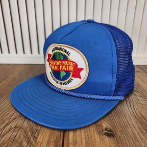 VTG International Country Music Fan Fair Nashville TN Snapback Trucker Hat Blue